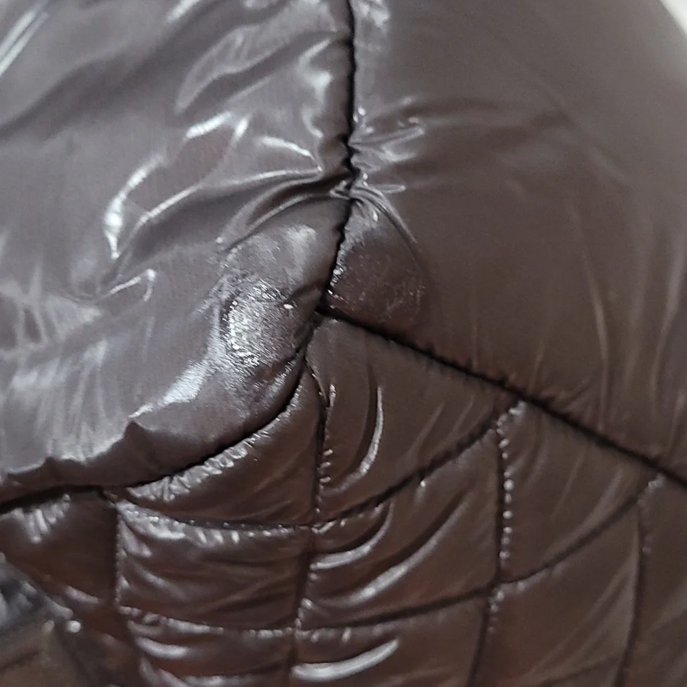 CHANEL Quilted Puffer Tote Bag in dark grey